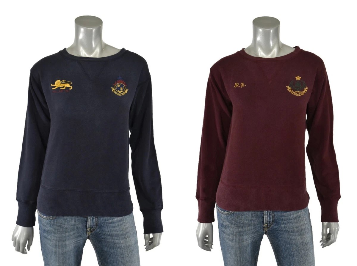 Embroidered crest jersey outlet sweatshirt