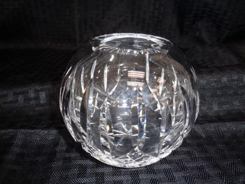 Waterford Lismore Crystal Rose Bowl Round Vase 3.5”