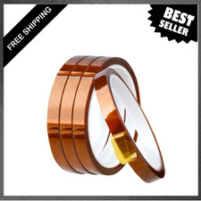 High Temperature Heat Transfer Tape 4 Rolls Polyimide Film 10mm x 33m No Residue