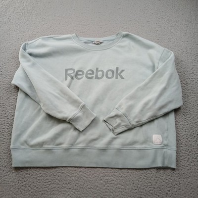 Reebok Sweatshirt Mens 3XL Blue Long Sleeve Pullover Spellout