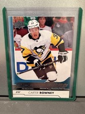 2017-18 Upper Deck Young Guns Rookie CARTER ROWNEY #243 Pittsburgh Penguins