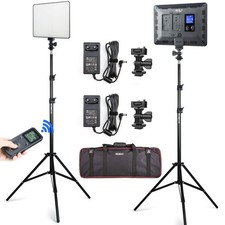 2 Packs LED Video Light kit with Light Stand and Wireless Remote, 30W/2450Lux...