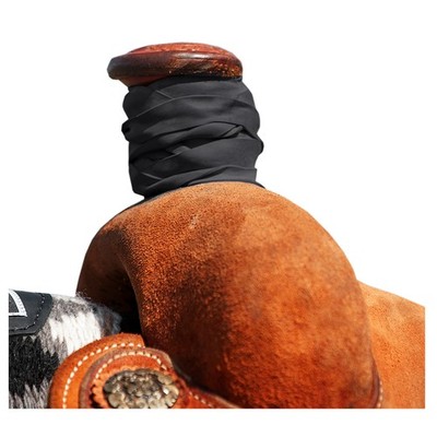 CE Classic Roper Dally Wraps - Black, 1-1/8'' Wide Rubber Strips for Team Roping