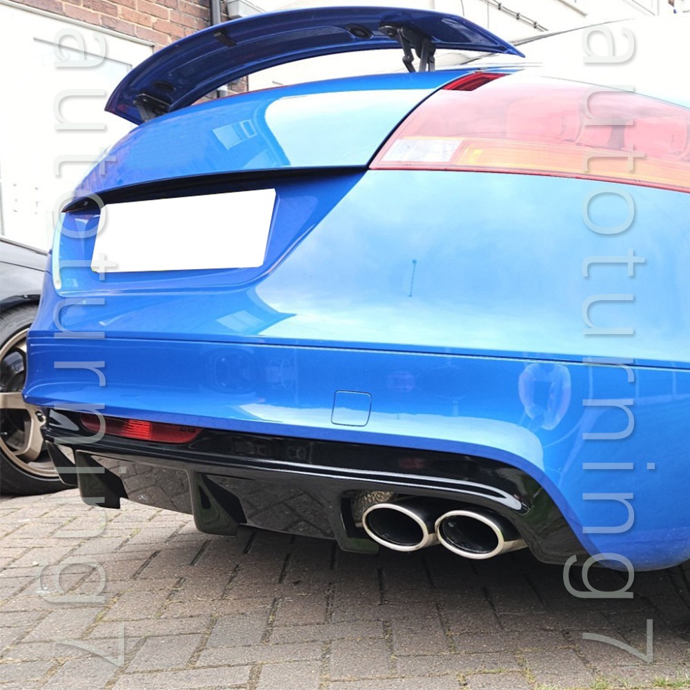 For Audi TTS 2008-14 Audi TT 13-14 Gloss Black Rear Bumper Diffuser Lip Spoiler