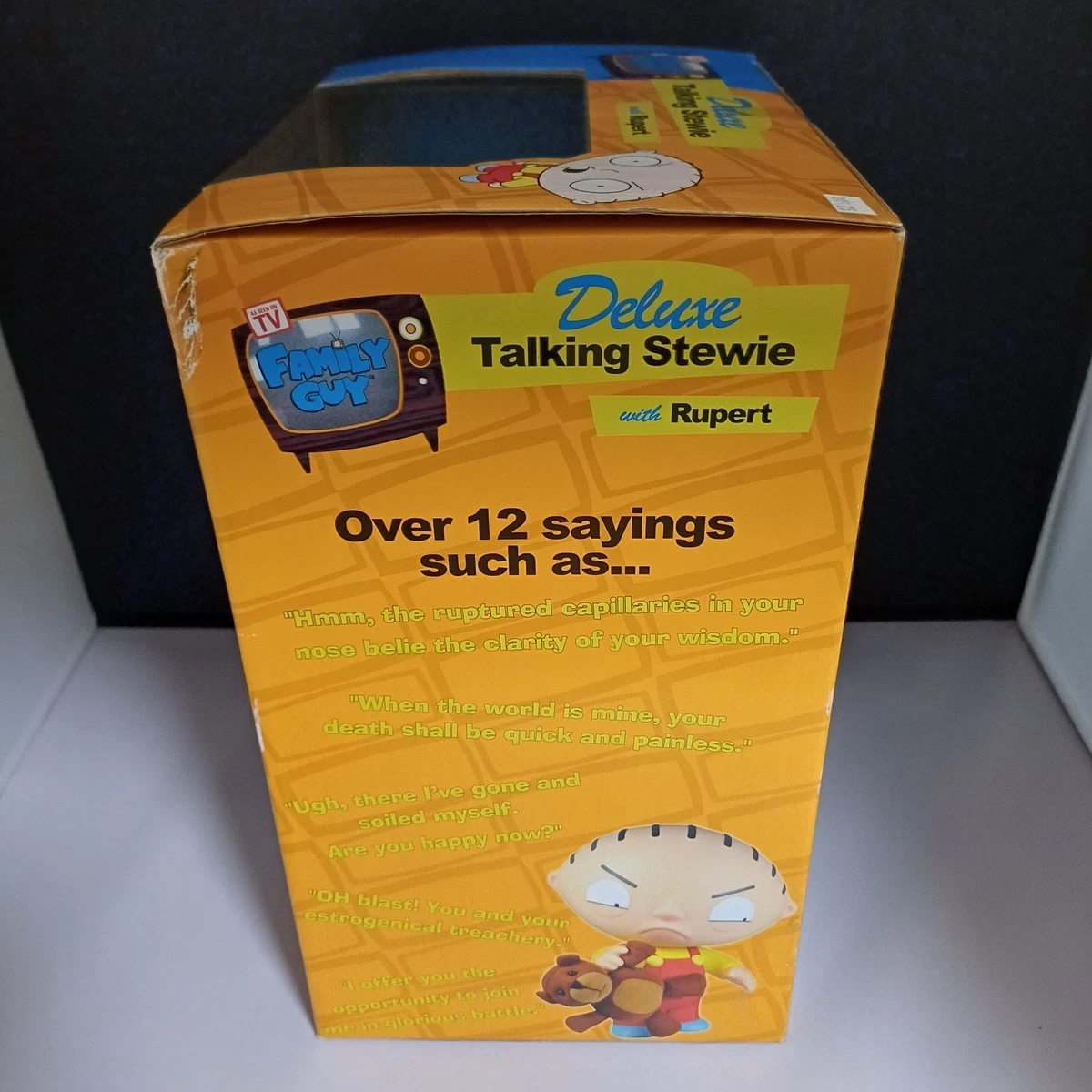 MEZCO FAMILY GUY DELUXE TALKING STEWIE WITH RUPERT 11" FIGURE