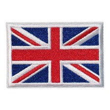 Brittish Union Jack FLAG PATCH. Great Britain Embroidered. Iron-on. 2.5"x1.75"