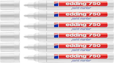 6x edding 750 Lackmarker weiß