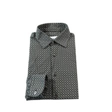 Salvatore Ferragamo Black Brown Current Gancini Bit AOP Button Front Small