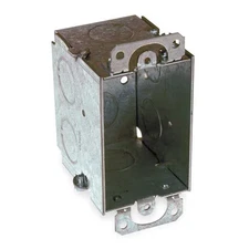 Raco 560 Electrical Box, 14 Cu In, Switch Box Type, 1 Gang, Galvanized Zinc,