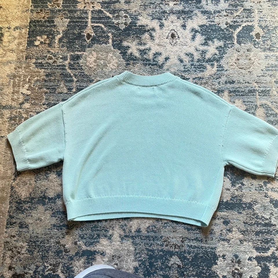 Banana Republic укороченный вязаный свитер новом зеленый хлопок смесь - размер M - Изображение 3 из 4