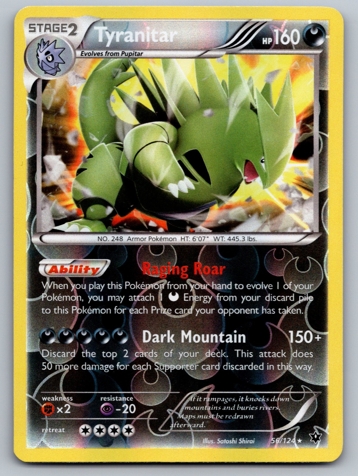 Tyranitar 56/124 reverse holo Fates Collide LP