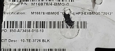 Carlisle/Thermax #10awg M16878/4-10-0 Silver Type E NEMA HP3 Wire Black /10ft