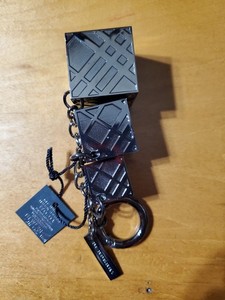 Vintage Burberry 3 Metal Cube Lip Gloss Keychain Made In France