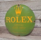 Vintage Rolex Watches Porcelain Enamel Metal Sign Submariner