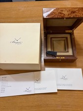 Breguet Watch Box Presentazione Custodia Legno Grana Cuscino Venatura Legno con Scatola Esterna