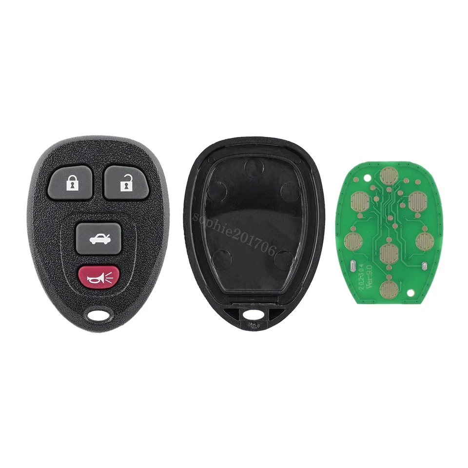 2 Для 2006 2007 2008 Chevrolet Monte Carlo дистанционный брелок 4 кнопки + ключ зажигания - Изображение 2 из 4