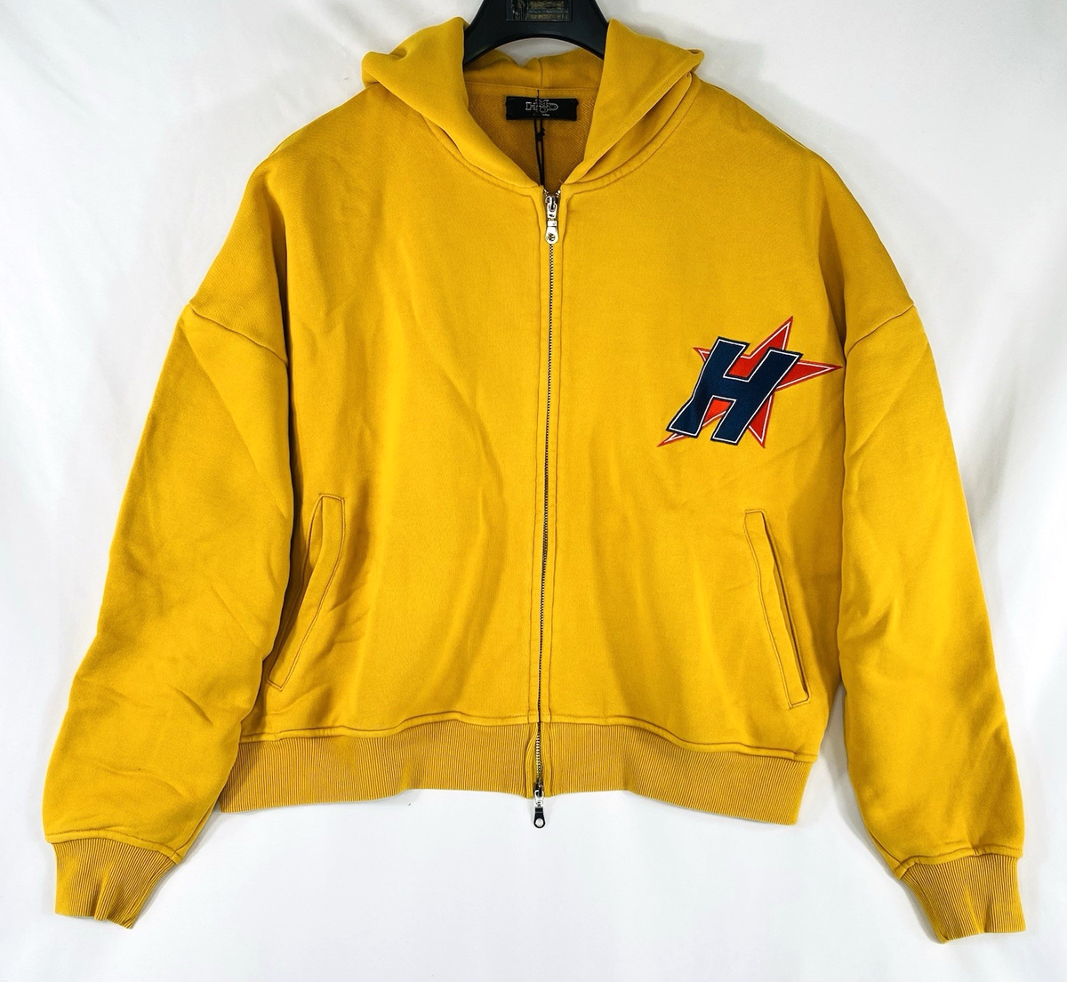 HMDD (Happy Memories Don't Die) H-Star Zip Up Hoodie Gold NWT