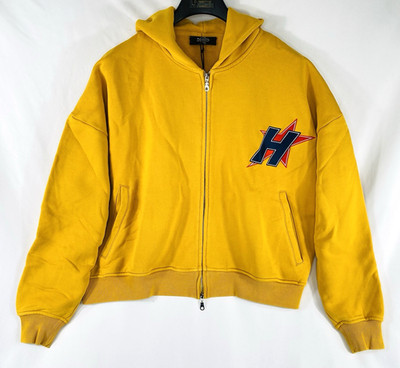 HMDD (Happy Memories Don't Die) H-Star Zip Up Hoodie - Gold/Yellow - NWT