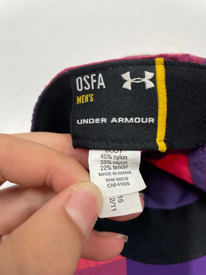 Under Armour MTN Plaid Strap Back Hat Cap OSFA Water Resist Nylon Rayon Tencel - Image 4 of 4