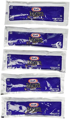 Kraft Real Mayonnaise Portion-Sized Condiment Packets, 0.44 OZ (Pack of 25)