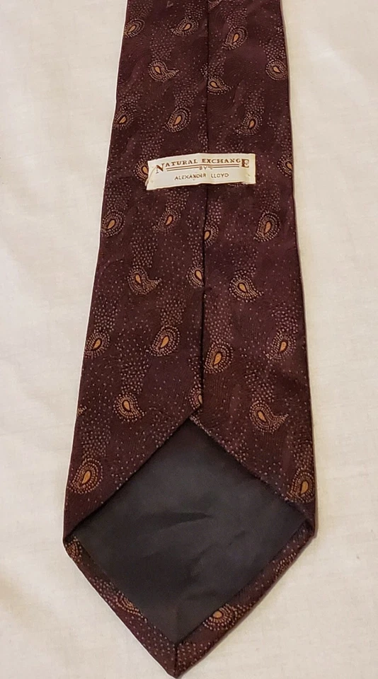 Corbata de seda para hombre Natural Exchange de Alexander Lloyd L 62" W 4" Foto 4 de 4