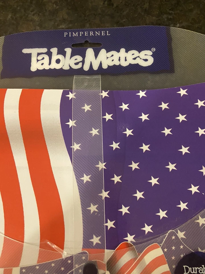 Pimpinela Compañeros de Mesa Bandera Americana 4 Manteles y Posavasos Patriótico Nuevo Foto 3 de 4