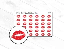 1547~~Lips Planner Stickers.