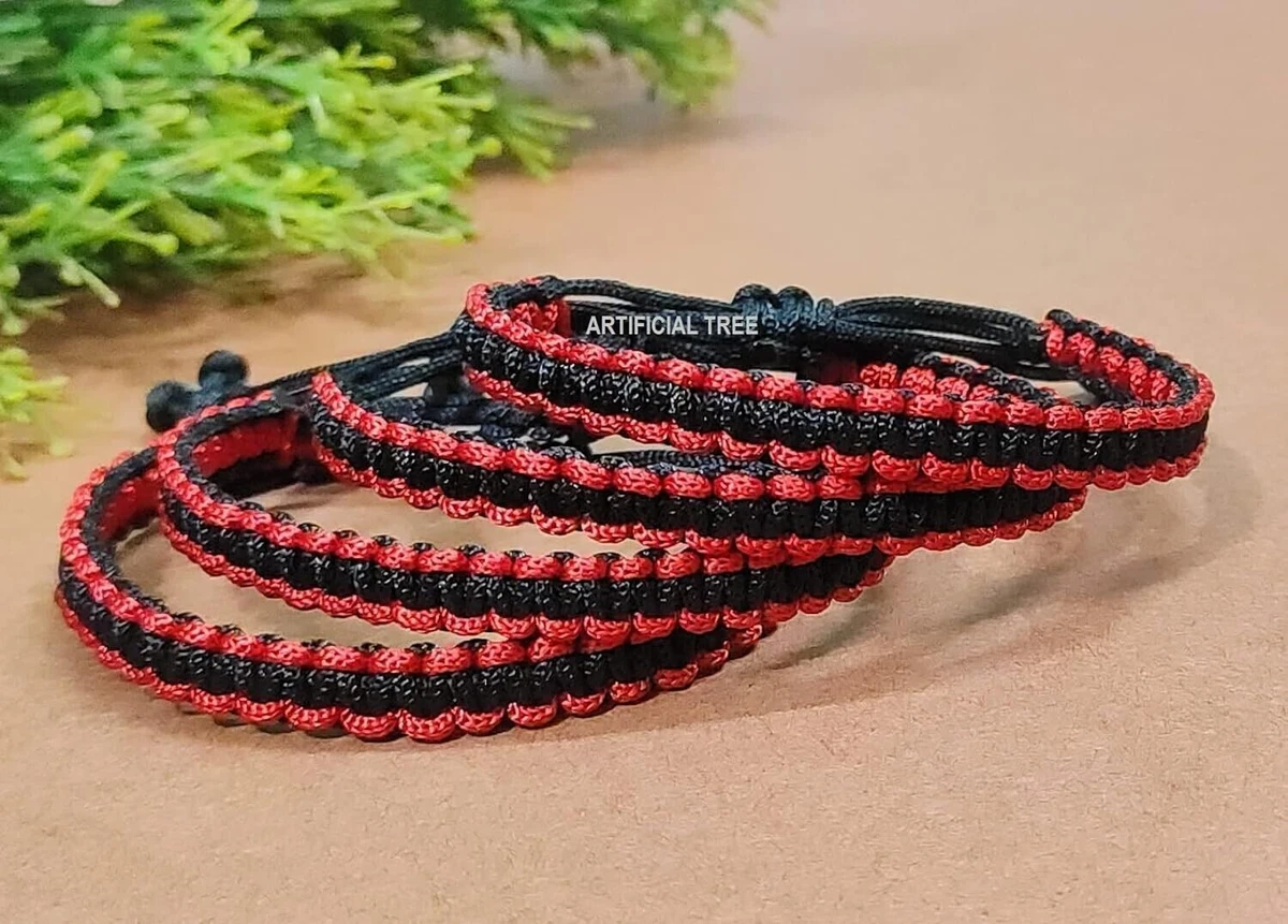 Adjustable Cotton Thread Bracelet for Avoid Negative Energy for Women & Men  4-PC