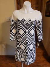  Taylor  Dress Women's   BLACK & WHITE Size 4 NWT