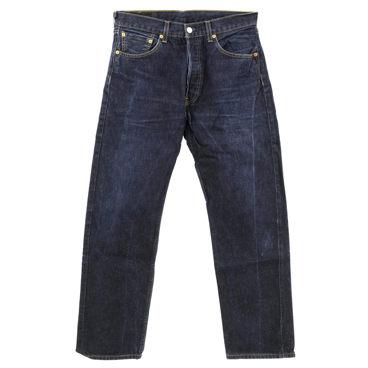 【新品未使用】LEVI’S A501 W32 L34 Levis 501 Button Fly W32 L34 Distressed Waistband 33.5