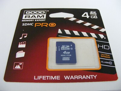 4GB SDHC Card Class 10 ULTRA SPEED ( 4 GB SDHC Karte ) GOODRAM Neu