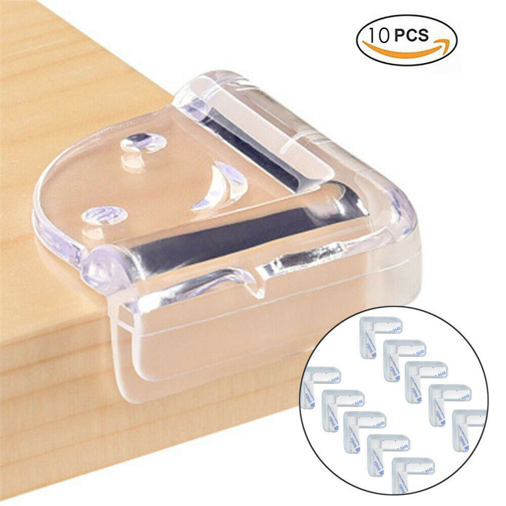 Baby Safety Protector Clear Rubber Furniture Corner Edge Table Cushion Guard UK