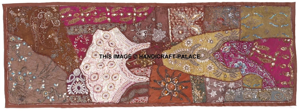 Lote de 5 piezas tapiz de retazos para colgar en la pared con cuentas bordado corredor decoración Foto 4 de 4