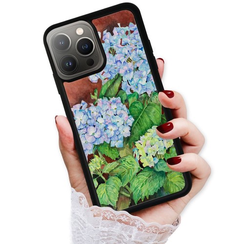 Plastic TPU Cover For iPhone SE XS XR Max 5 6 7 8 Plus Nantucket Hydrangeas blue - Picture 12 of 25