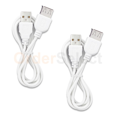 2X 3FT USB Male to Female Extension Cable Cord M-F for Android Cell Phone
