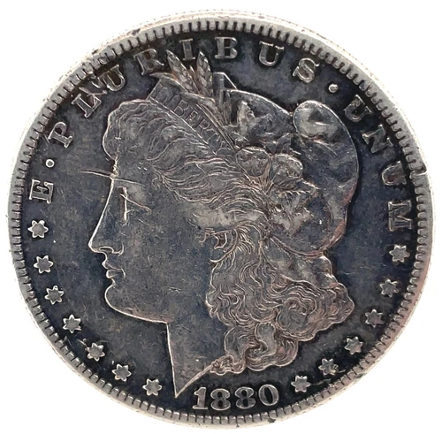 1880-S Morgan Dollar VF Very Fine 90% Silver $1 US Toned Coin Collectible #756
