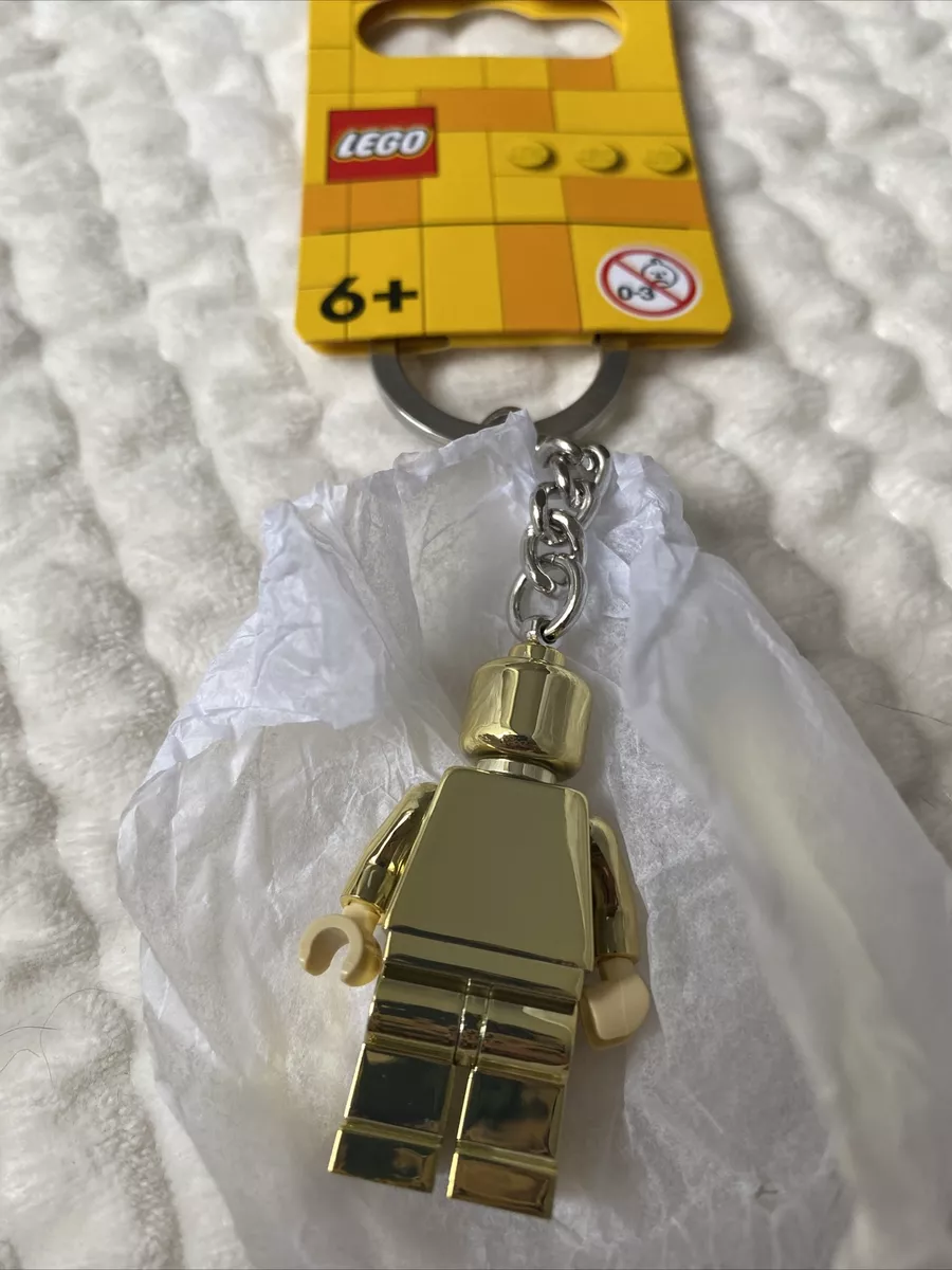 LEGO Golden Minifigure KEYCHAIN Chrome Gold 850807 6259904 NWT MINT