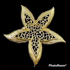 Vintage Gerrys Starfish Brooch Pin Gold Tone Beach Sea Nautical Beach