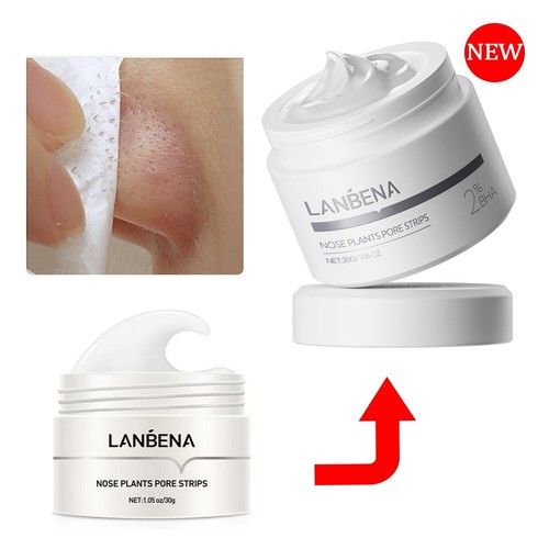 LANBENA Nose Pore Strip Mask Blackhead Remover Deep Clean Peel Off Black Mask