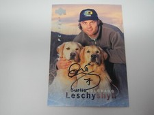 1995-96 Upper Deck Hockey Be A Player Curtis Leschyshyn #S129 Auto