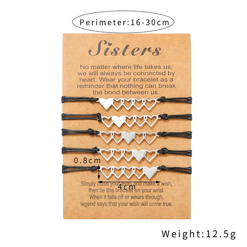 Charm Friendship sister Bracelets Sister Best Friend Bracelet with