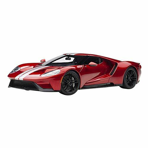 AUTOart 1/18 Ford GT 2017 Металлик в красную / серебристую полоску 72943 EMS с отслеживанием НОВОГО