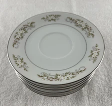 International Silver Company 326 Springtime Fine China Saucer Japan Set Of 8 