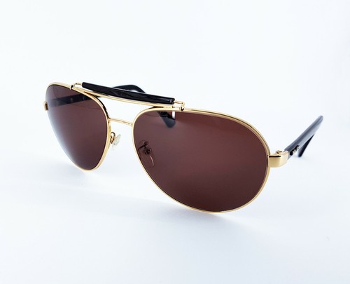 Occhiali da sole POLICE oro nero aviatore montatura a goccia unisex S8644 uomo e donna - Foto 6 di 12