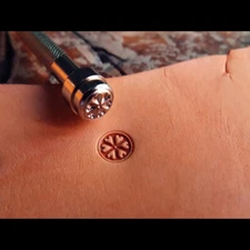 Stainless Steel leather craft heart shaped flower core pattern Stamp Tools