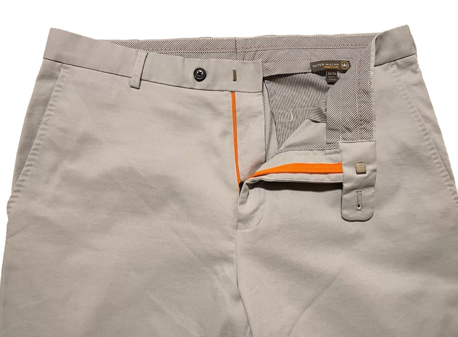 Peter Millar 👑 Crown Sport Solid Gray Flat Front… - image 3