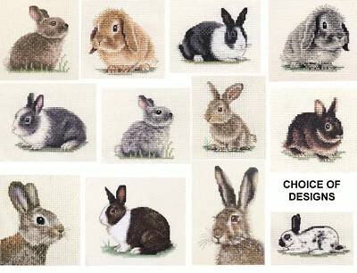 FIDO STITCH STUDIO RABBITS - Full Counted Cross Stitch kits - CHOICE OF ORIGINAL DESIGNS