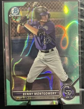 2022 Bowman Chrome Benny Montgomery Aqua Lava Wave #/150. BDC-155
