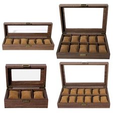 3/6/10/12/24 Slots Watch Box Watch Case Organizer Watch Jewelry Display Case