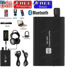 16-300Ω HIFI Headphone Amplifier Portable Earphone AMP 3.5mm w/ Audio USB Cable